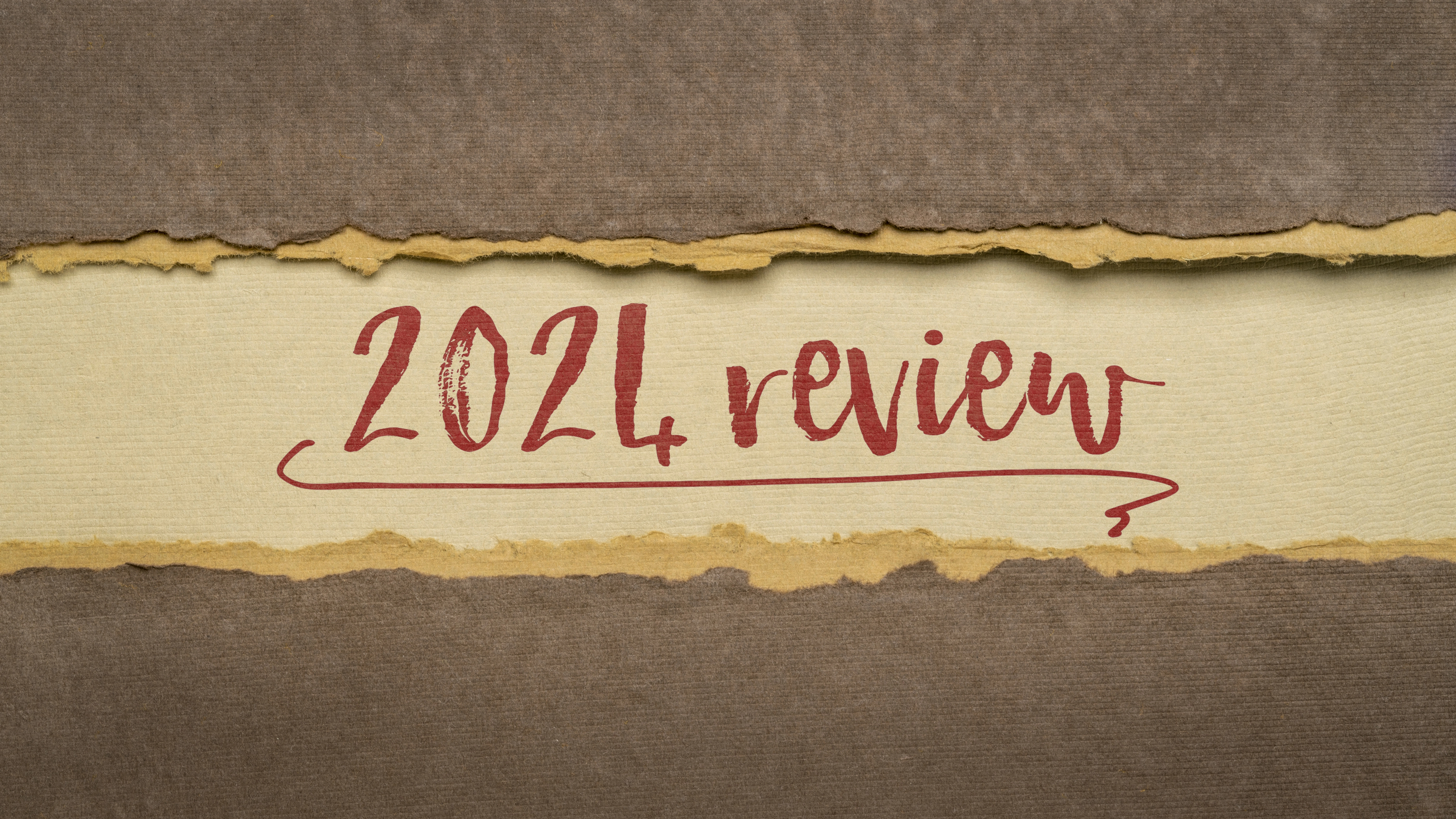 2024 year review - text on art paper