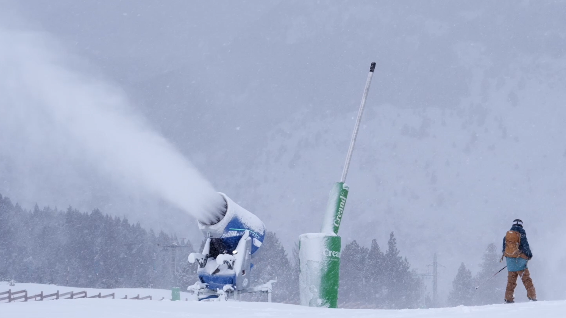 Snow maker in Andorra