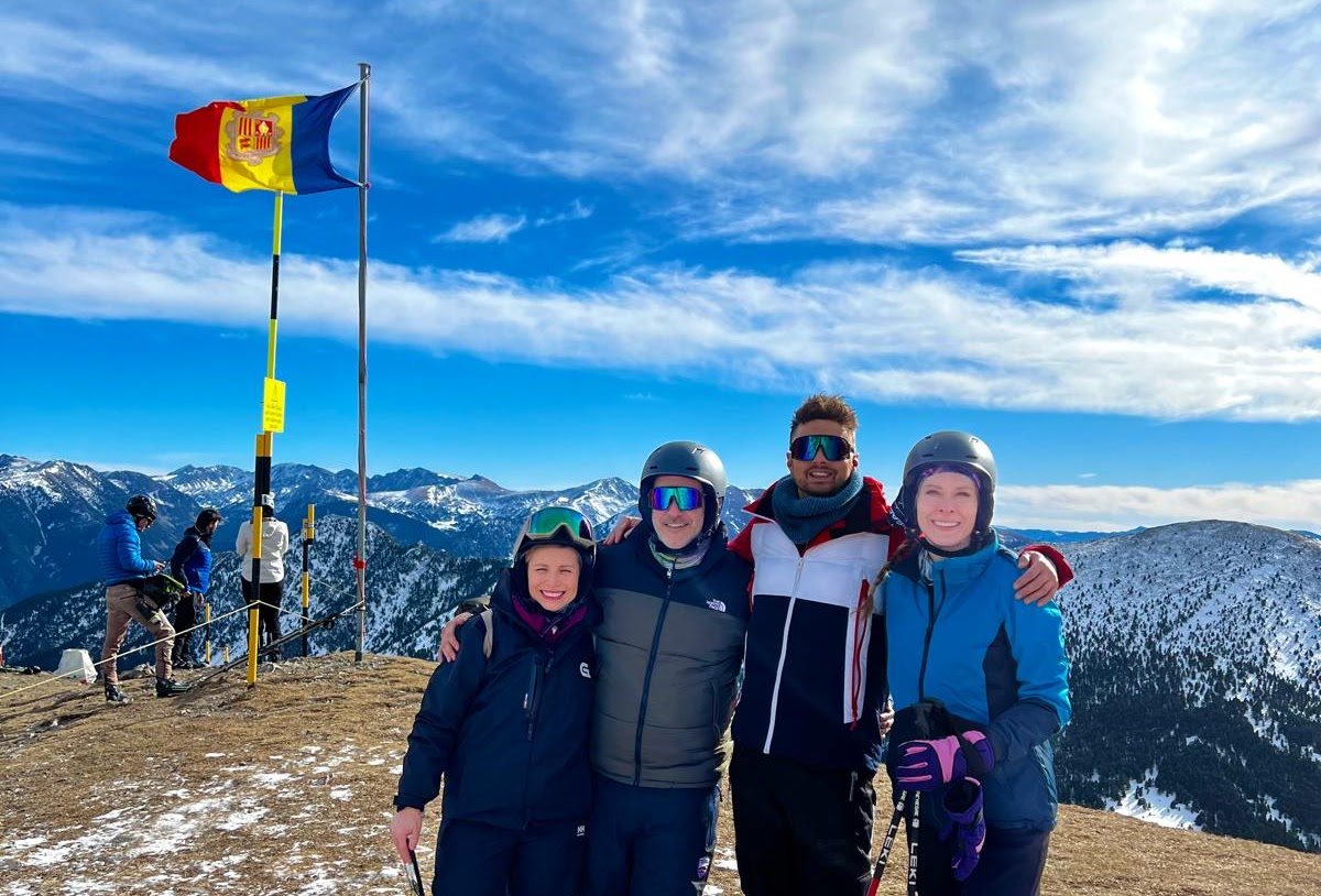 Ana Vazquez, Vicent Altava, Sean Batty and Kirsty McCabe on Pic del Cubil, Andorra