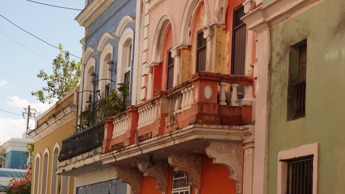 Beautiful colonial-style houses in Old San Juan.