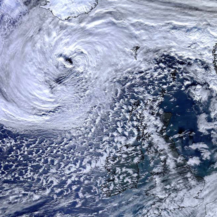 Satellite image of the UK